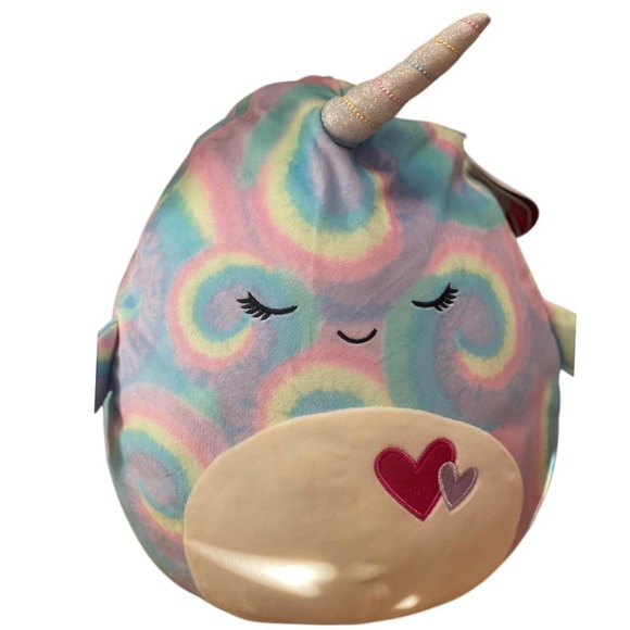 Squishmallows Other - Squishmallows "Ter" The Narwhal 11" Unicorn  Rainbow‎ Plush Stuffed Animal NWT
